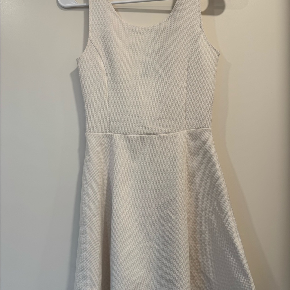 Divided Cream Textured Mini Dress
